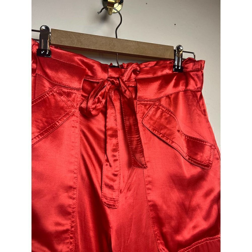 J. Crew Drapey Tie Cargo Pants in Rusty Brick Sz. 4 - Picture 4 of 7